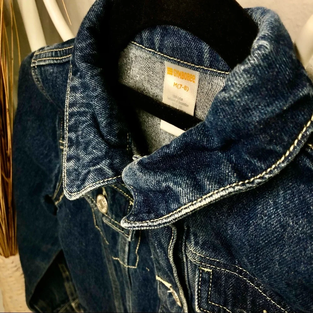 GYMBOREE Jacket Dark wash denim jacket - Picture 3 of 5